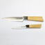 Keramický a oceľový nôž Kanji, bambusová rukoväť, sada 2 nožov