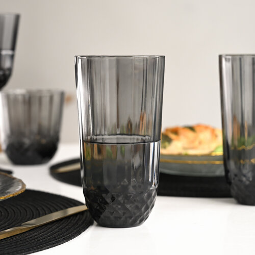 Glas aus rauchfarbenem Glas, 345 ml
