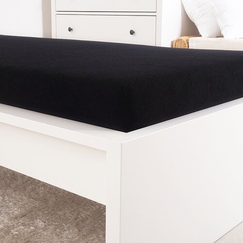 4Home froté prestieradlo Perfect čierna, 90 x 200 cm