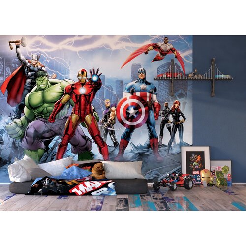Fototapeta dziecięca XXL Avengers 360 x 270 cm, 4 części
