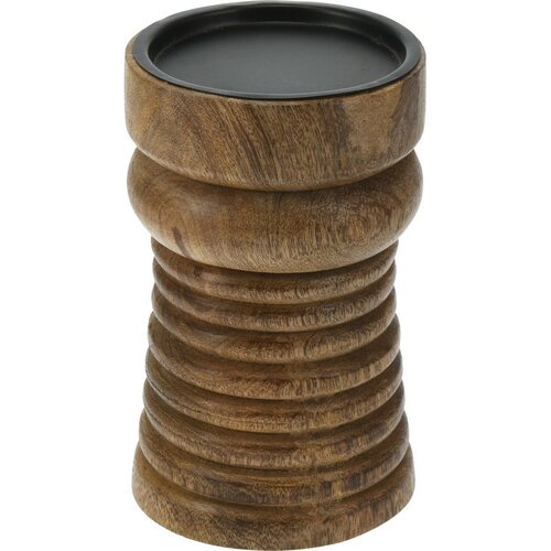 Suport de lumânare din lemn de mango S, 10 x 16 cm