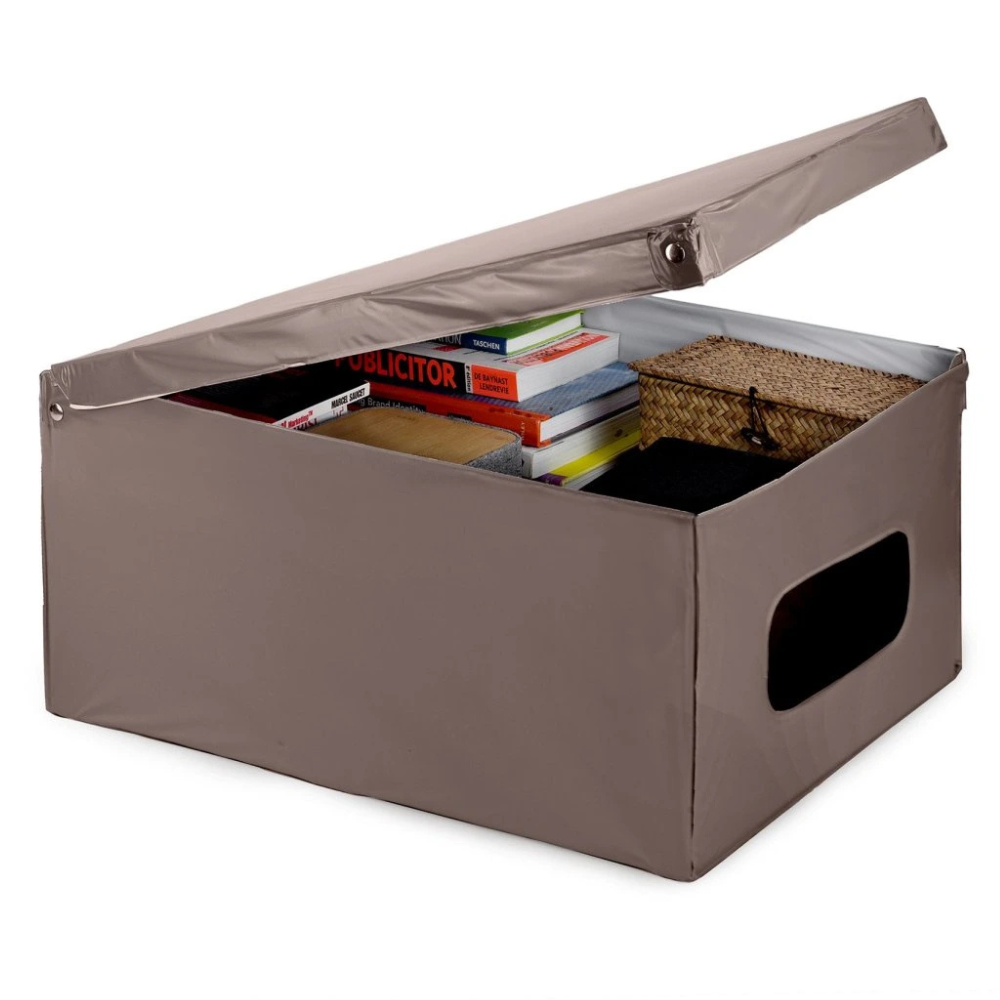 Compactor Skládací úložná krabice s víkem SMART, taupe, S - thumb (3)