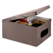 Compactor Skladacia úložná krabica s vekom SMART, 50 x 40 x 25 cm, taupe