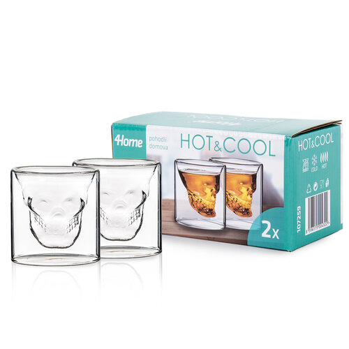 4Home Schnapsgläser Skull Hot&Cool Shots 80 ml, 2 Stück