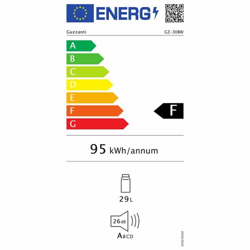 Guzzanti GZ 30BW Chłodziarka termoelektryczna, 44 x 29 x 45 cm