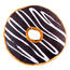 Tvarovaný polštářek Donut tmavě fialová, 38 cm