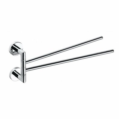 SAPHO XR403 X-Round dupla törülközőtartó,forgatható, 45 cm, ezüst