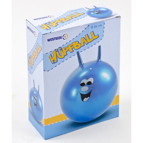 Skákací míč Smajlík modrá, 45 cm
