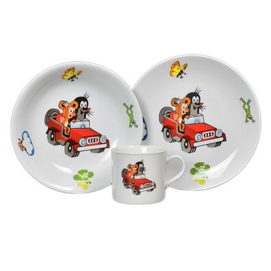 Set de masă pentru copii din 3 piese Thun, Cârtițași Mașina