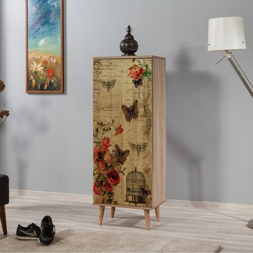 Schuhschrank Mega Sonoma Oak Roses