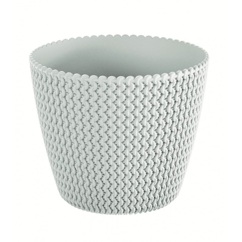 Prosperplast Obal na květináč Splofy bílá, pr. 13 cm