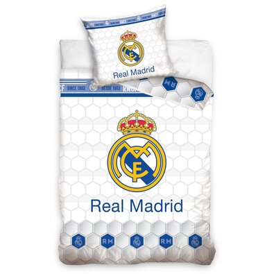 Lenjerie de pat Real Madrid Colmenas, 140 x 200 cm, 70 x 90 cm