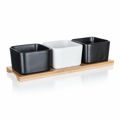 Banquet Komplet skodelic BRILLANTE Bamboo, 24,5 x24,5 x 4,5 cm