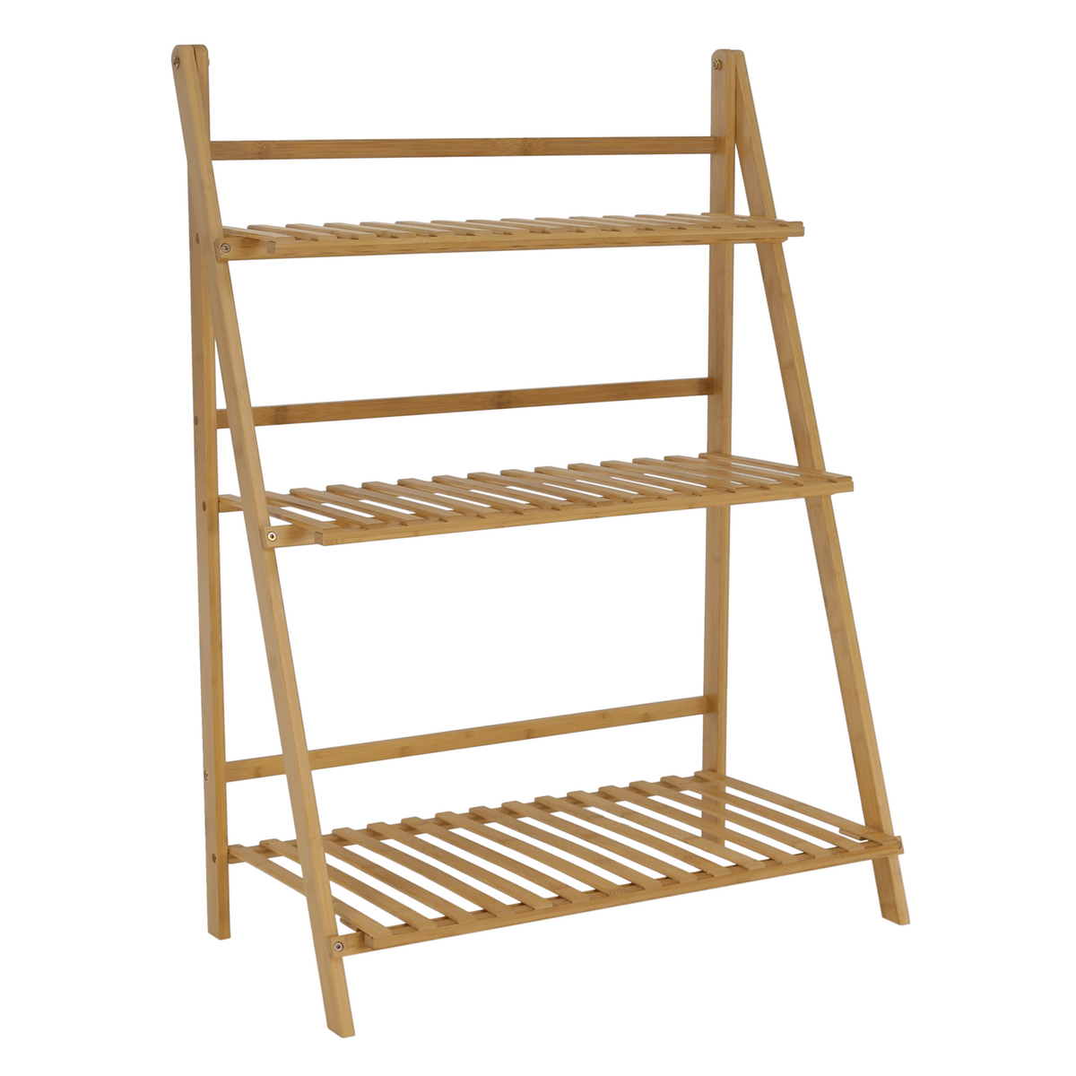 Nepel 1. típus bambusz virágállvány, 70 x 40 x 96 cm termék 2. képe