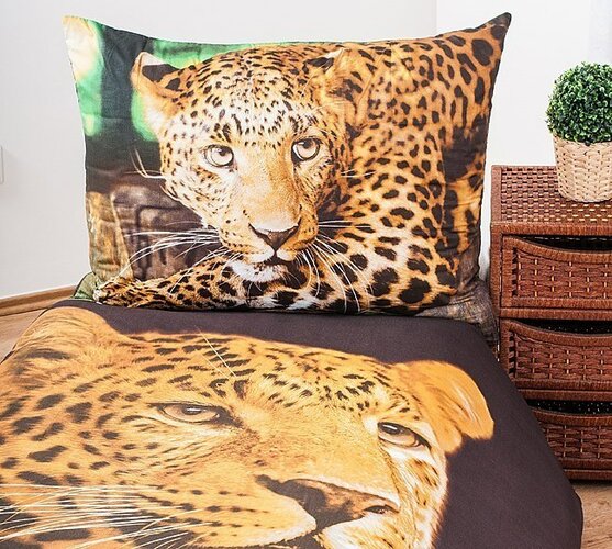 Bavlnené obliečky Leopard, 140 x 200 cm, 70 x 90 cm