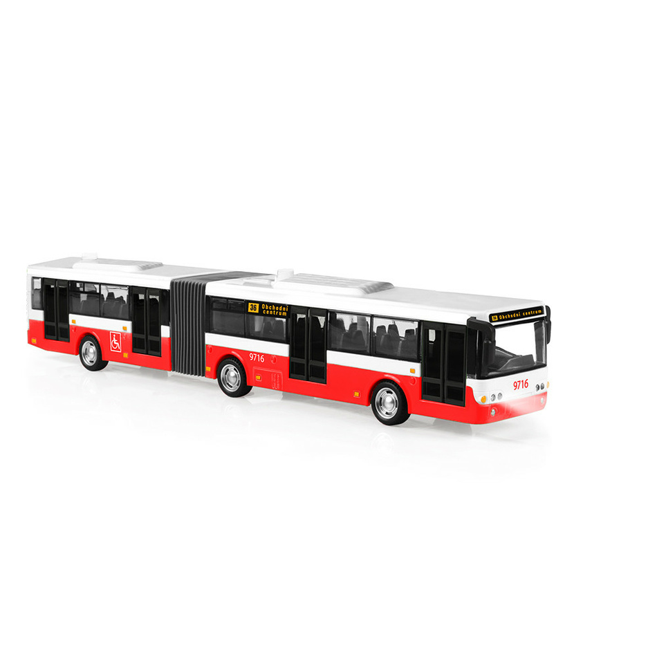 Rappa Autobus česky hovoriaci plast 36cm červený