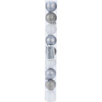 Sada vánočních ozdob Glitter stříbrná, pr. 4 cm, 9 ks Sada vánočních ozdob Glitter stříbrná, pr. 4 cm, 9 ks