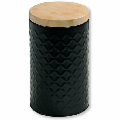 Cutie de depozitare Kesper 38246 din metal, negru,diam. 11 cm