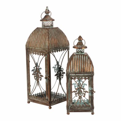 Set de felinare metalice Romance, 2 buc., cupru
