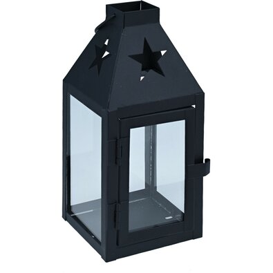 Latarnia metalowa Hey star czarny, 8 x 8 x 17 cm