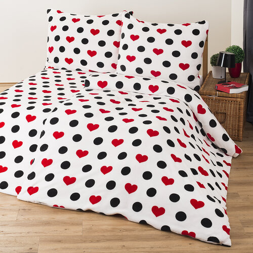 Lenjerie pat 1 pers. 4Home Inimioare, microflanel, 140 x 200 cm, 70 x 90 cm
