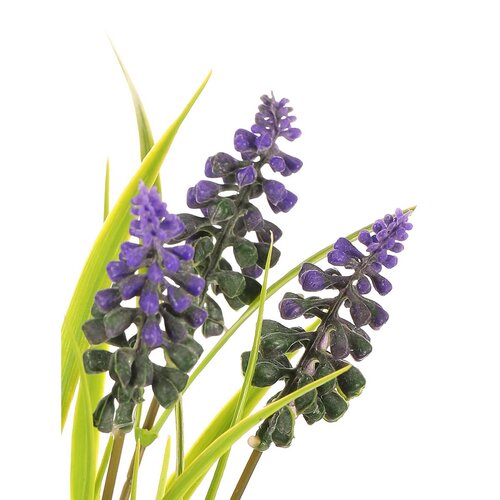 Buchet artificial de zambile violet închis, 7capete, 15 x 15 x 33 cm
