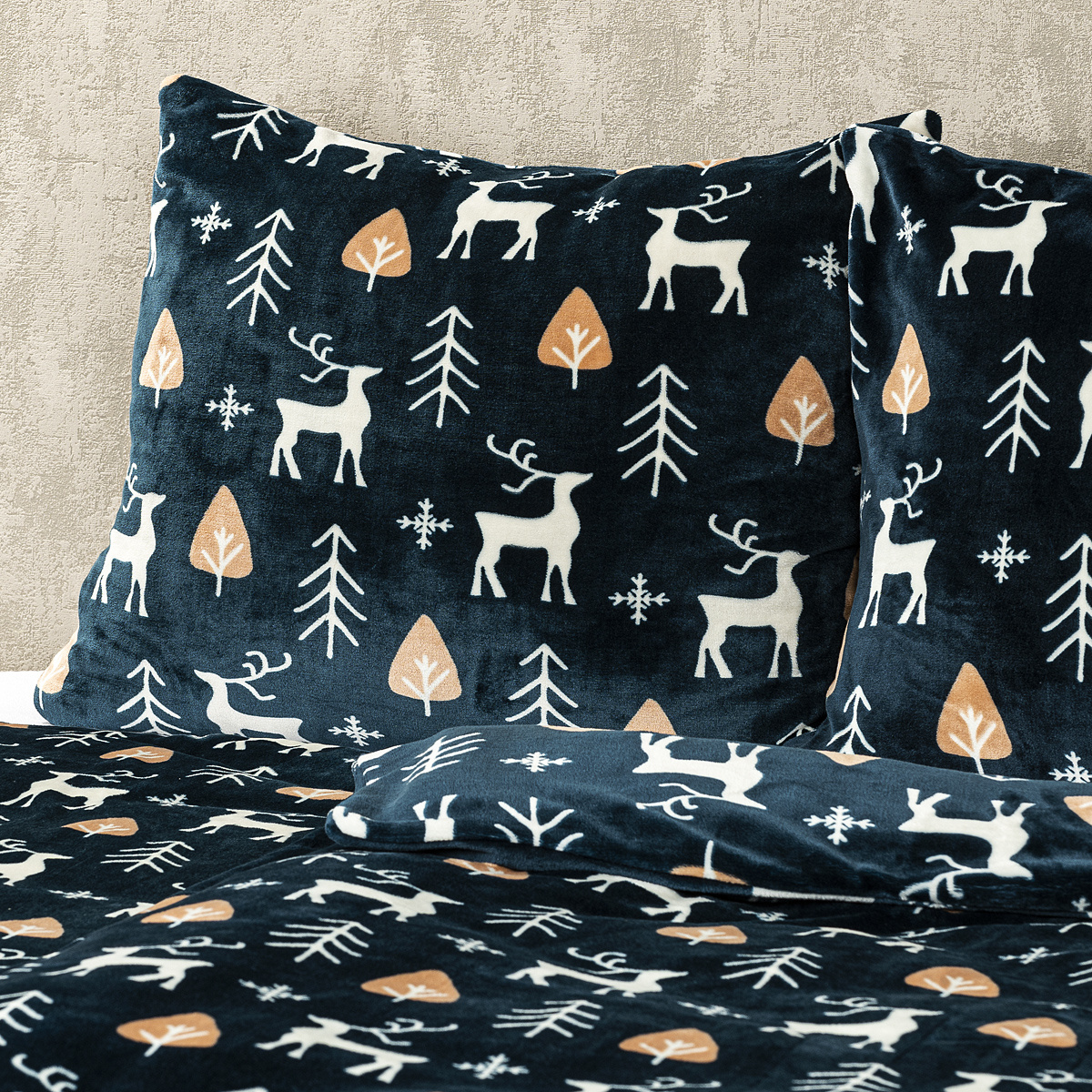 4Home Nordic Deer mikroflanel ágyneműhuzat, 140 x 200 cm, 70 x 90 cm termék 2. képe