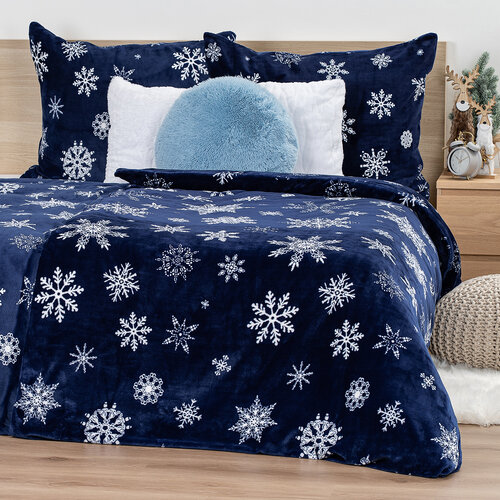 Lenjerie de pat din microflanel 4Home Midnight Snowfall, 160 x 200 cm, 70 x 80 cm