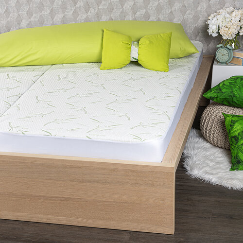 4Home Bamboo Matratzenschoner mit Saum, 160 x 200 cm + 30 cm