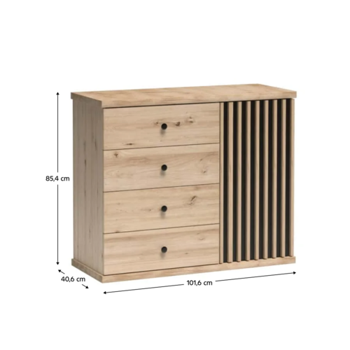 Comoda KOLI C-5, stejar artisan