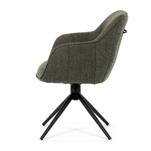 Zestaw krzeseł obiadowych z mechanizmem zwrotnymHC-536 GRN2, 2 szt.