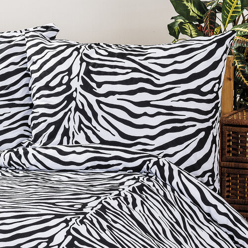Pościel bawełniana Zebra, 140 x 200 cm, 70 x 90 cm