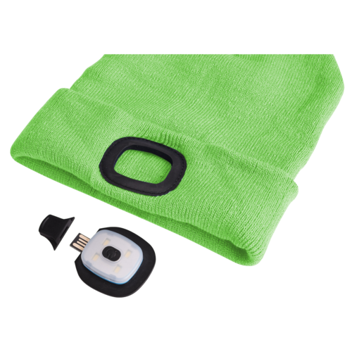 Sixtol Čiapka s čelovkou 45 lm, USB, uni, zelená