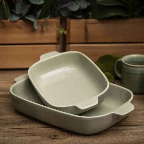 Altom Keramična pekač za pečenje svetlo zelena1900 ml, 33,5 x 22 x 5 cm