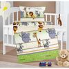 Дитяча крепова постільна білизна Bellatex Agata Safari зелена, 90 x 135 см, 45 x 60 см