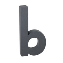 Aluminiowa litera b, 3D, powłoka strukturalna