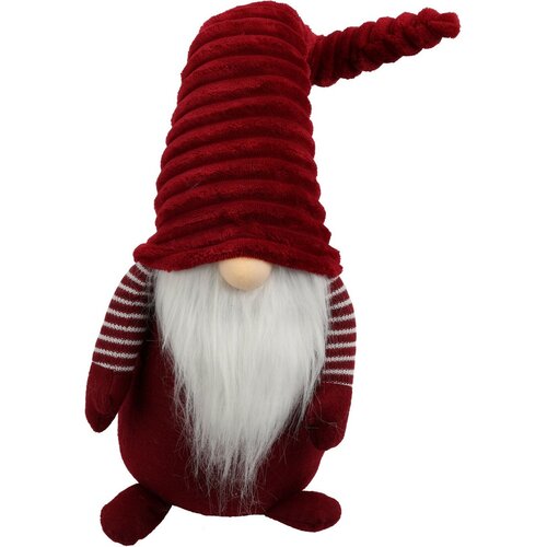 Świąteczny krasnal Gula z nosem LED, 24 x 57 x 14 cm