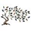 Decor de perete metal copac frunze colorate , 100x 5 x 80 cm