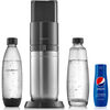 SodaStream Duo Black výrobník perlivé vody se sirupem PEPSI 440 ml zdarma
