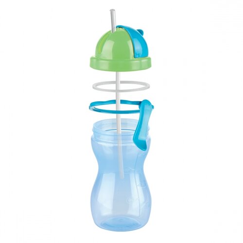Tescoma Kinderflasche mit Strohhalm BAMBINI Rosa, 300 ml