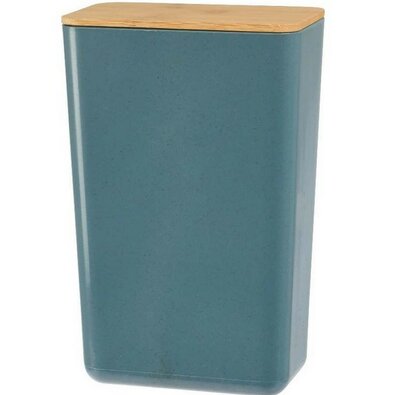 Aufbewahrungsbox mit Bambusdeckel Roger, 13 x 20,7 x 8 cm, Blau