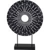 Decorațiune africană metalică Nange negru, diam. 29 cm