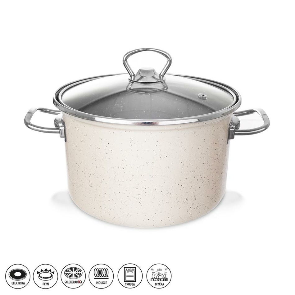 Orion Smaltovaný hrniec s pokrievkou Grande Copper, 2,8 l