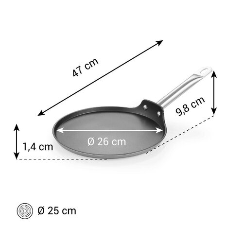 Tescoma GrandCHEF+ palacsintasütő serpenyőátmérője 26 cm