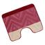 Bellatex Fürdőszoba szőnyeg Bany kivágássalChevron burgundy, 60 x 50 cm