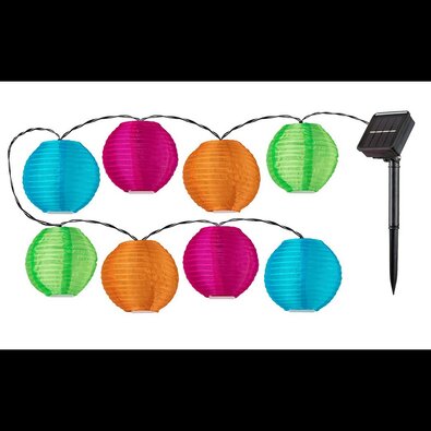 Rabalux 77048 solární  LED řetěz s 8 papírovými balóny Titu