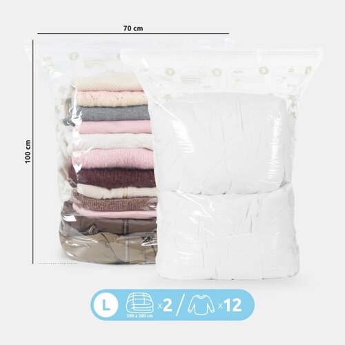 Worek do przechowywania próżniowego Compress LVanilla 100 l, 70 x 100 cm