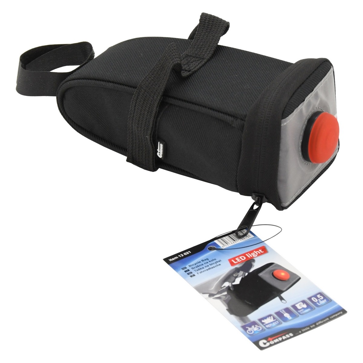 Compass nyeregtáska LED-es hátsó lámpával  termék 2. képe