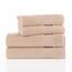 4Home Comfort Bade- und Handtuch-Set beige, 2 Stück 70 x 140 cm, 2 Stück 50 x 100 cm