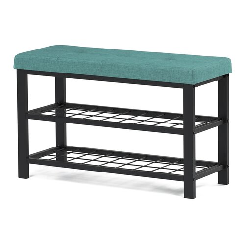 Cipősszekrény 2 polccal, zöld